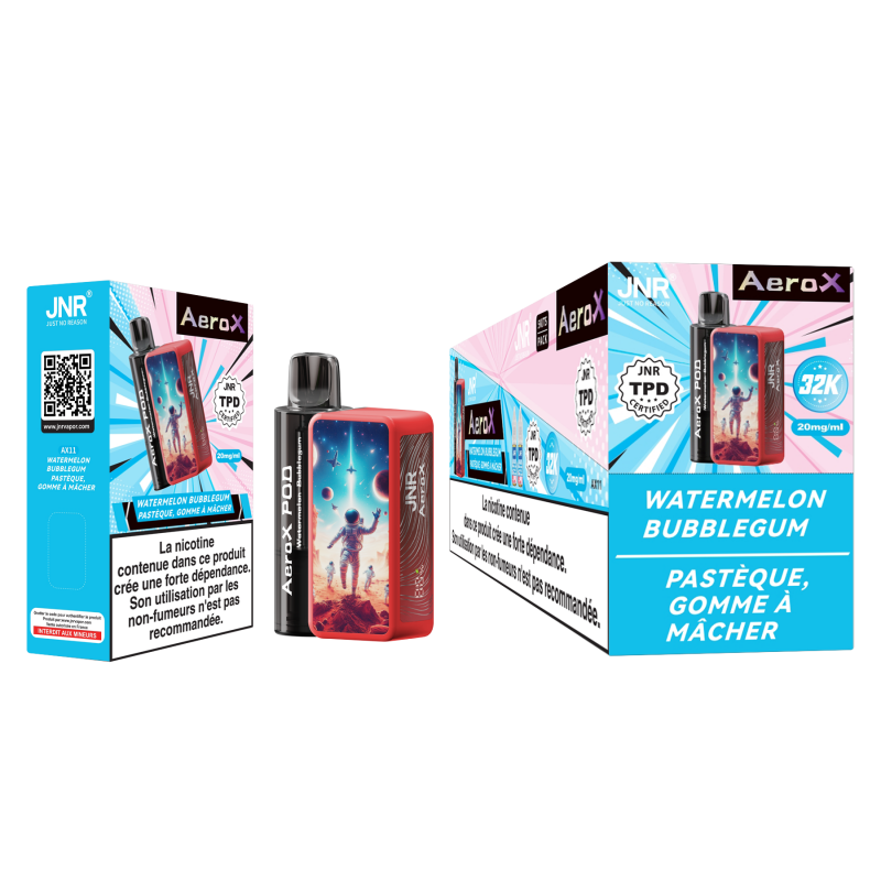 E-liquide
Watermelon Bubblegum 10ml Sel de Nicotine
- JNR